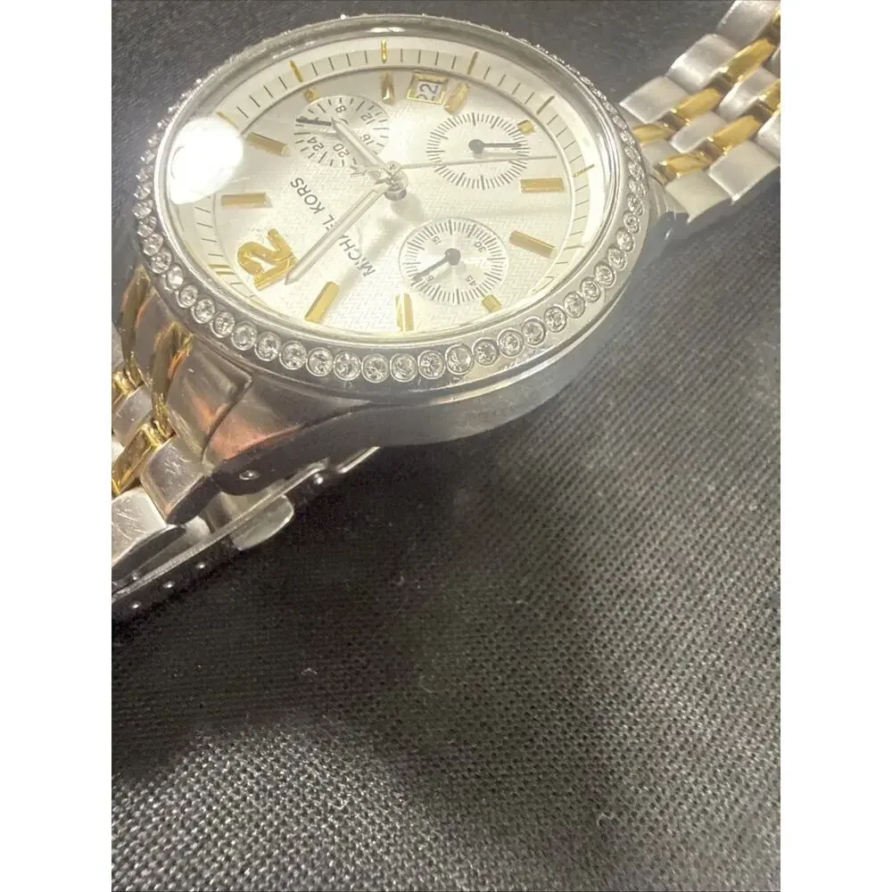 WOMENS MICHAEL KORS RITZ MK-5098 5.5-5.75” BAND 38mm CASE NEW BATTERY (B28)
